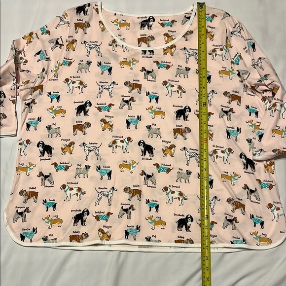 Dog Print Pajama Top - Picture 2 of 9